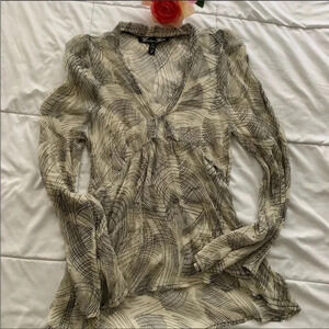 Winter Kate Y2K vintage sheer blouse